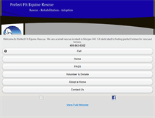 Tablet Screenshot of perfectfitequinerescue.org